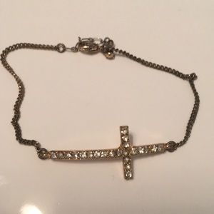 Cross rhinestone bracelet